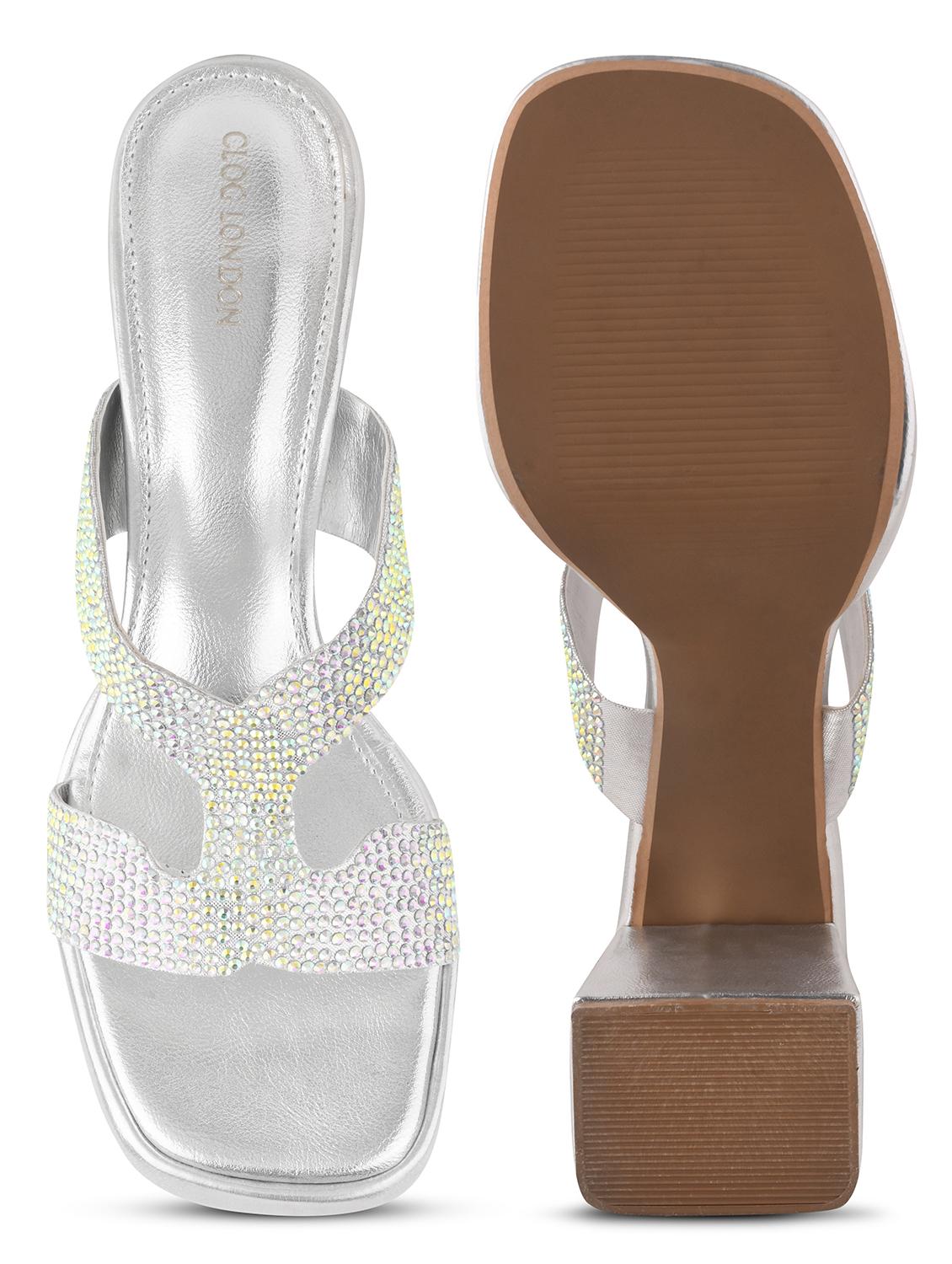women embellished party platform block heel sandals - 21651885 - Standard Image - 9