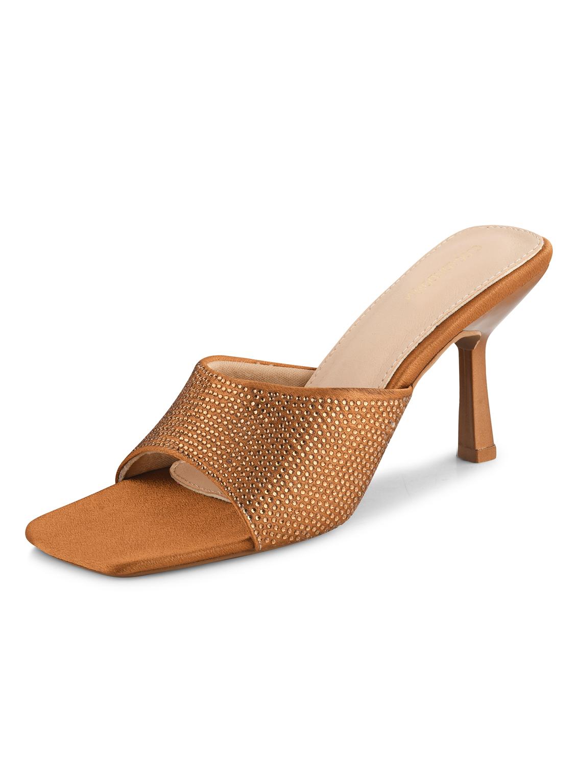 women brown kitten heel sandals - 21651886 - Standard Image - 9