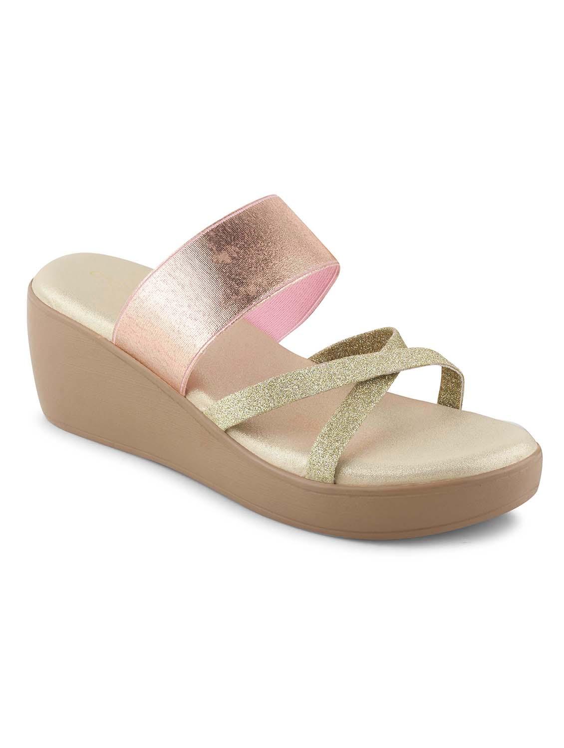 women gold embellished wedges - 21651888 -  Zoom Image - 0