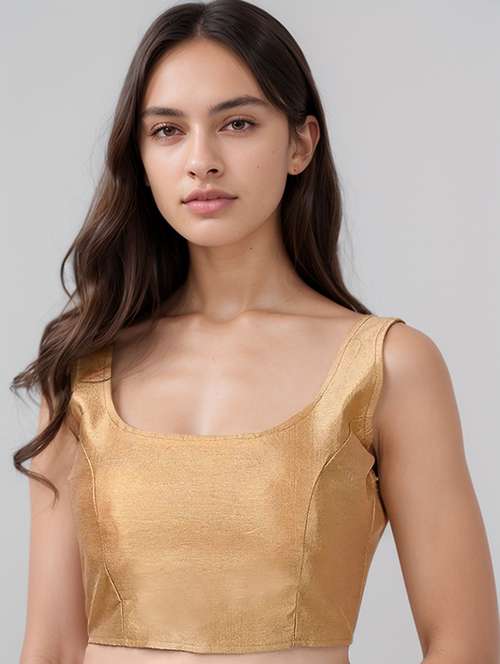 women solid sleeveless stitched blouse - 21651904 -  Standard Image - 0
