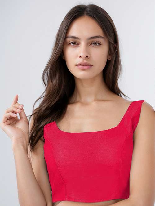 women solid sleeveless stitched blouse - 21651910 - Standard Image - 0