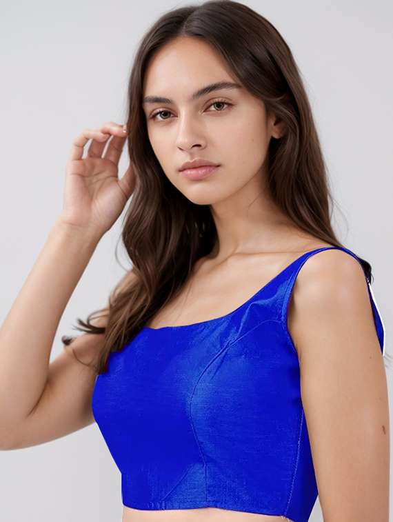 women solid sleeveless stitched blouse - 21651911 -  Standard Image - 1