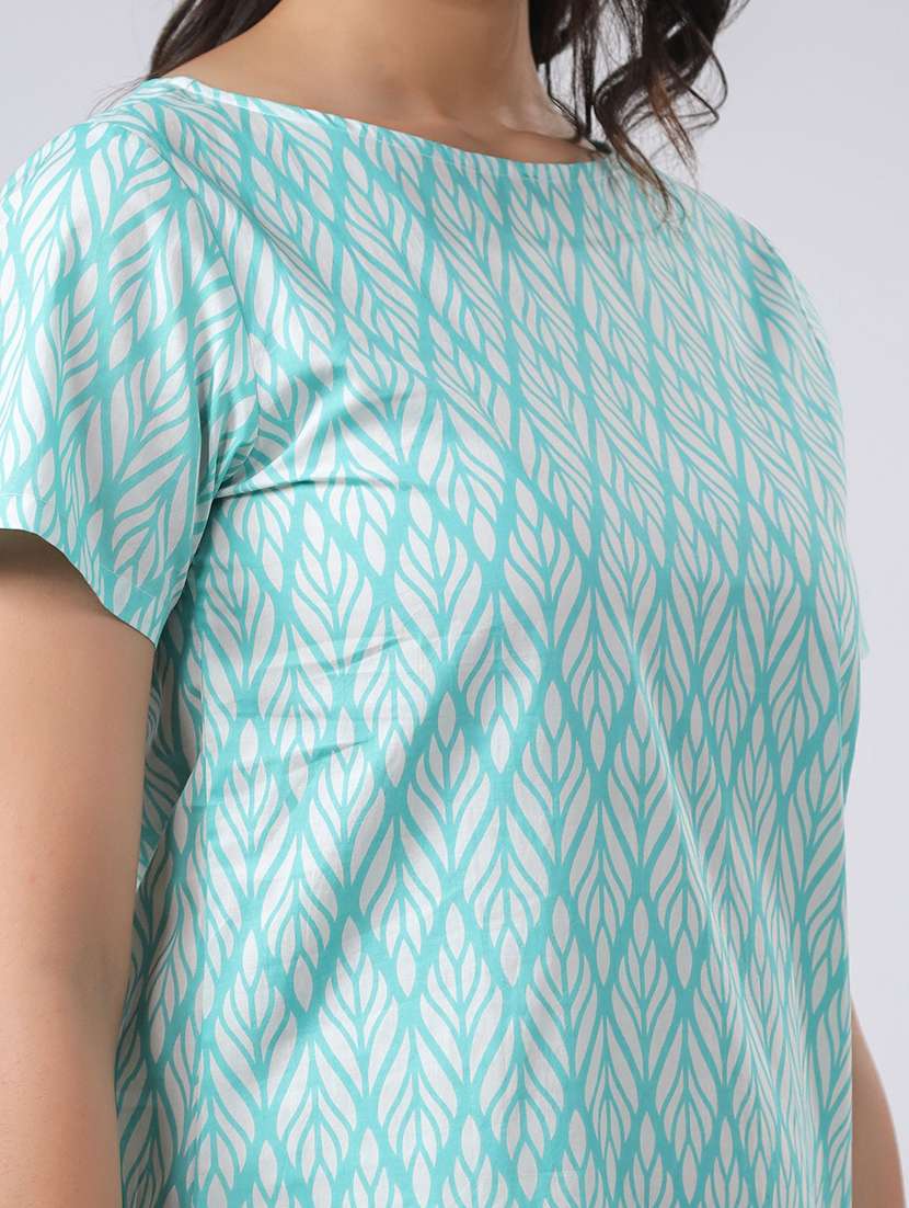 women printed short sleeves a-line dress - 21651940 -  Standard Image - 4