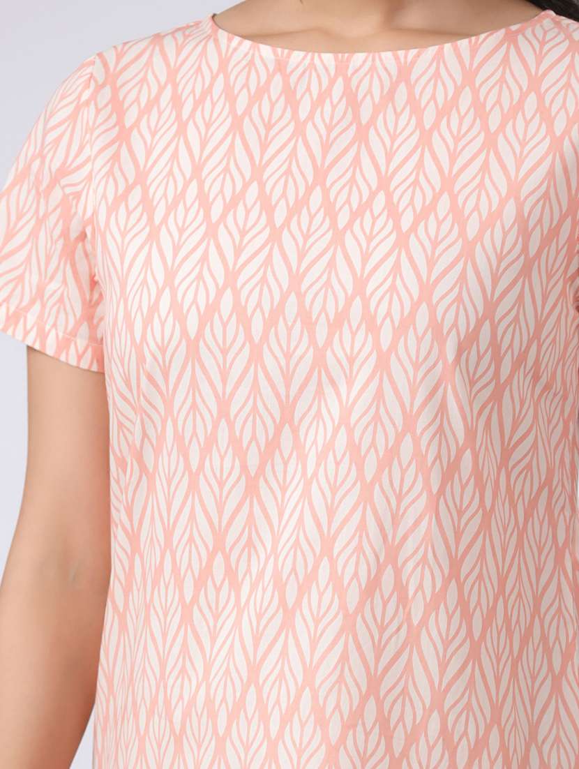 women printed short sleeves a-line dress - 21651941 -  Standard Image - 4