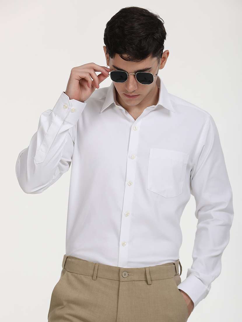 men solid long sleeve formal shirt - 21651953 -  Standard Image - 1