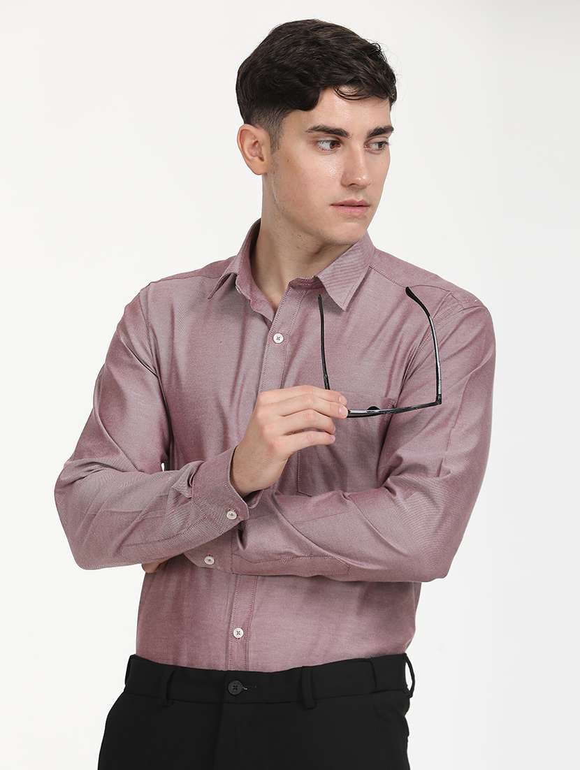 men solid long sleeve formal shirt - 21651956 -  Standard Image - 1