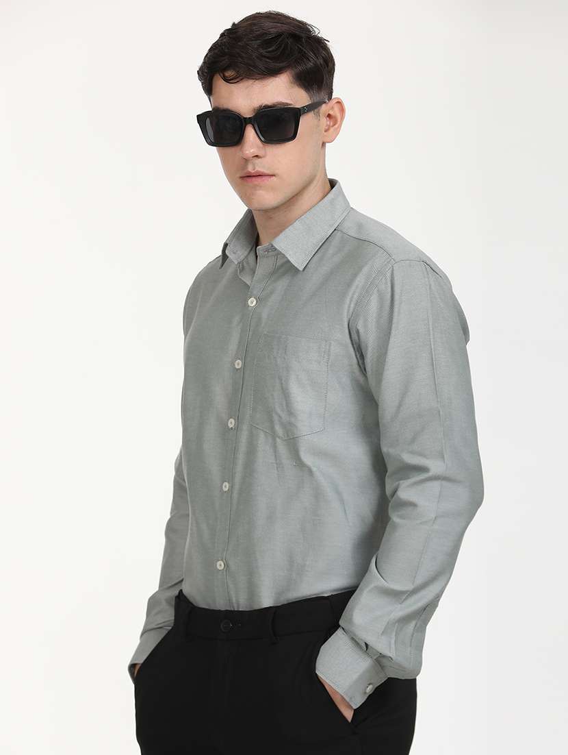 men solid long sleeve formal shirt - 21651957 -  Standard Image - 1