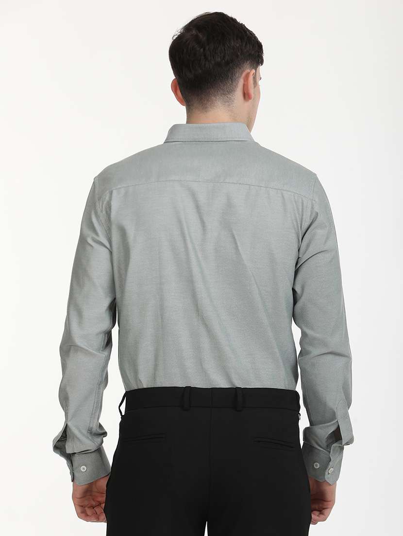 men solid long sleeve formal shirt - 21651957 -  Standard Image - 4
