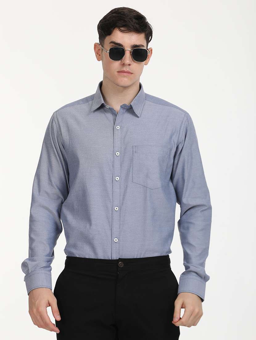 men solid long sleeve formal shirt - 21651958 -  Standard Image - 1
