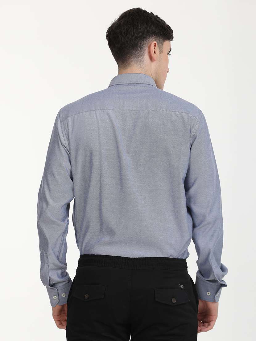 men solid long sleeve formal shirt - 21651958 -  Standard Image - 4