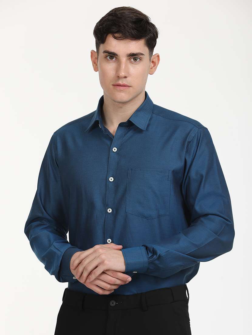 men solid long sleeve formal shirt - 21651960 -  Standard Image - 1