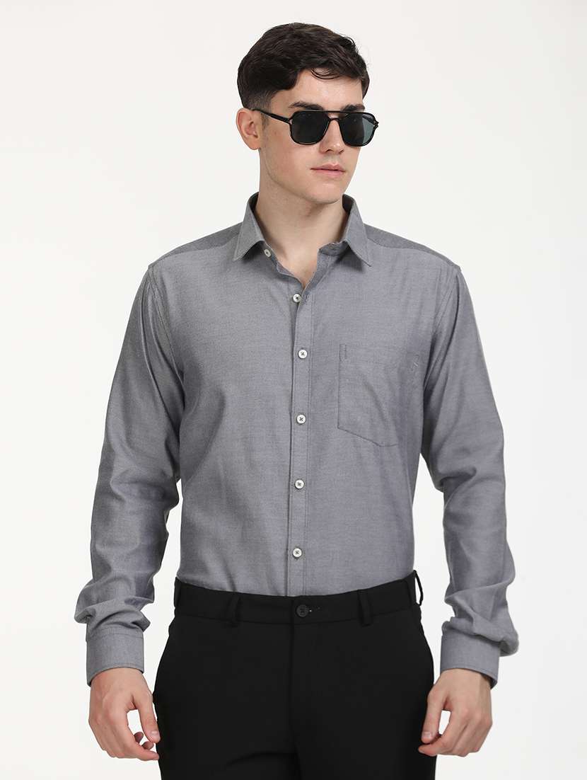 men solid long sleeve formal shirt - 21651961 -  Standard Image - 1