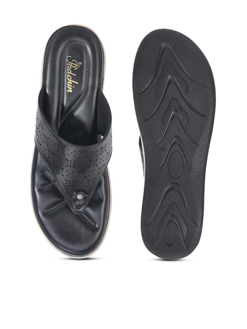 padchin women t strap black flatform heel - 21652560 - Standard Image - 4