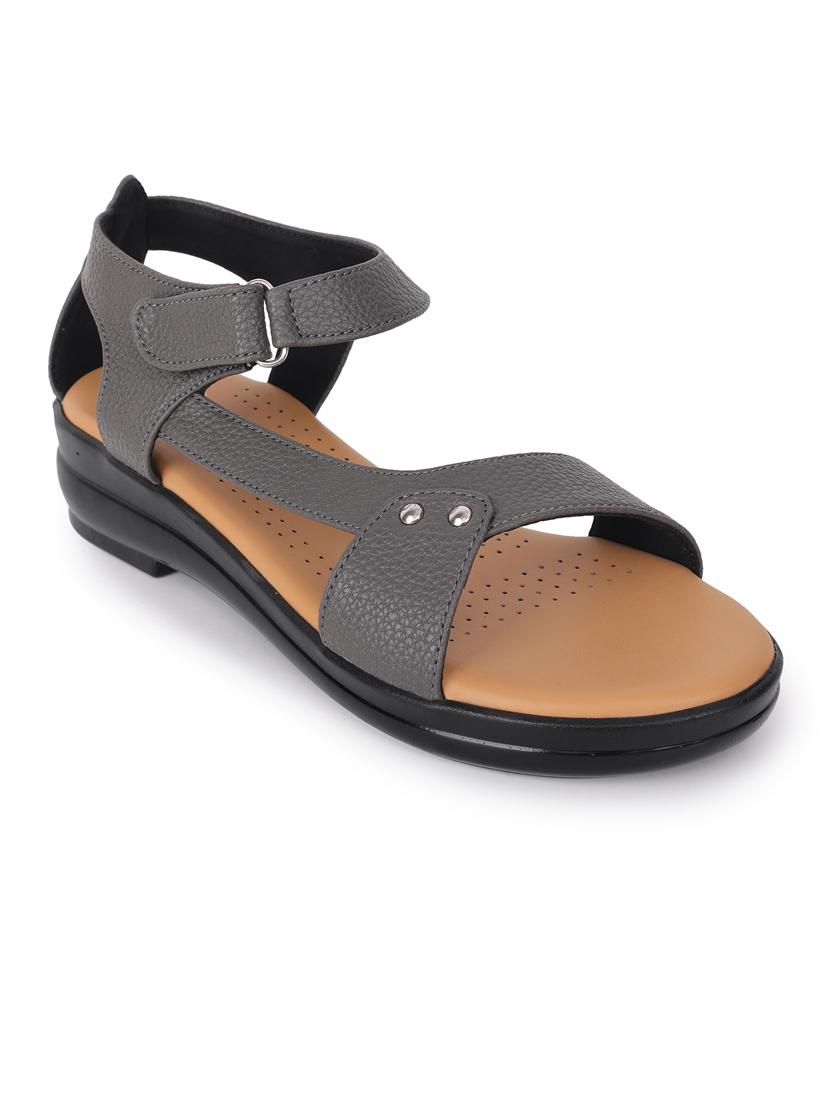 women solid ankle strap sandal - 21652564 -  Standard Image - 1