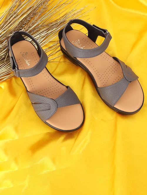 women solid ankle strap sandal - 21652567 -  Standard Image - 0