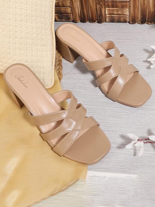 women solid square toe block heel sandal - 21652582 -  Standard Image - 0