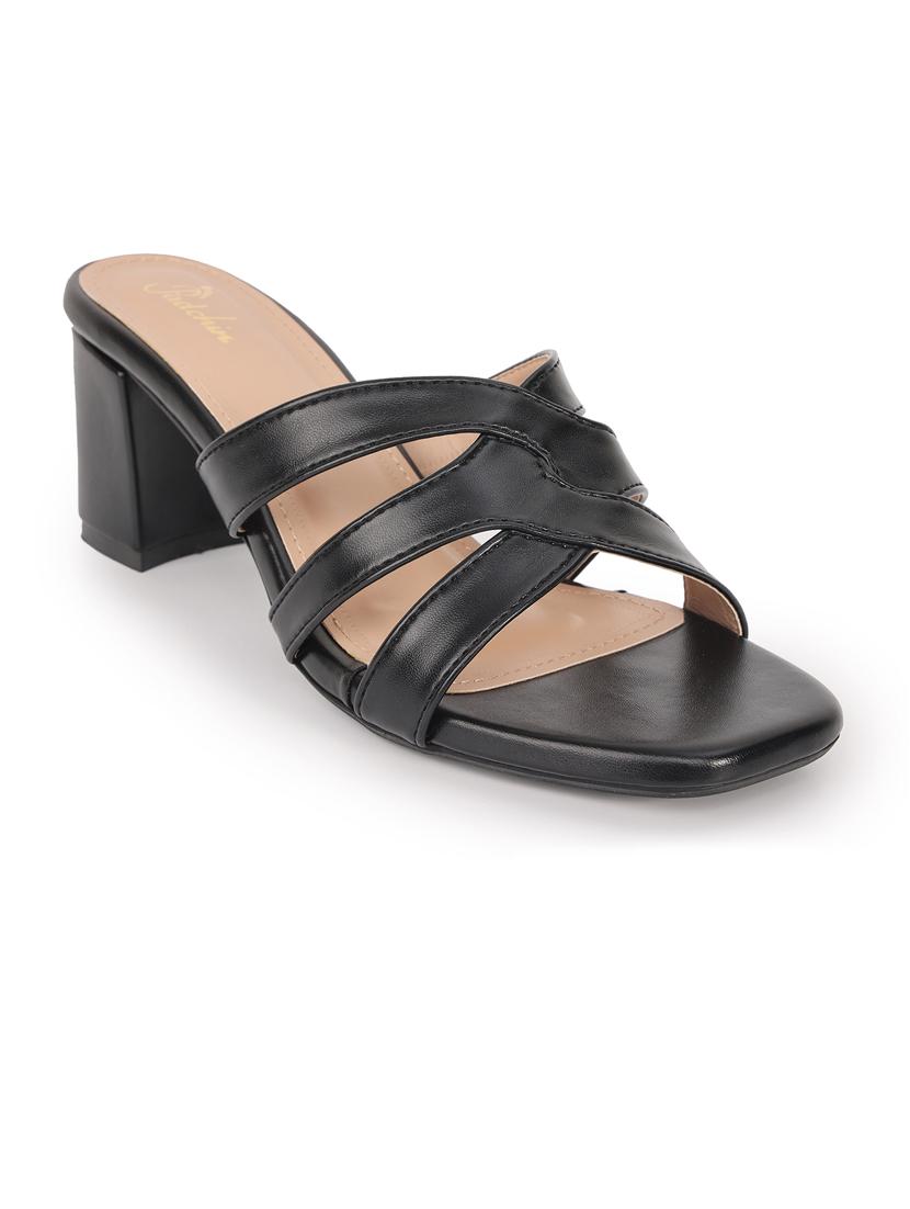 women solid square toe block heel sandal - 21652583 -  Standard Image - 1