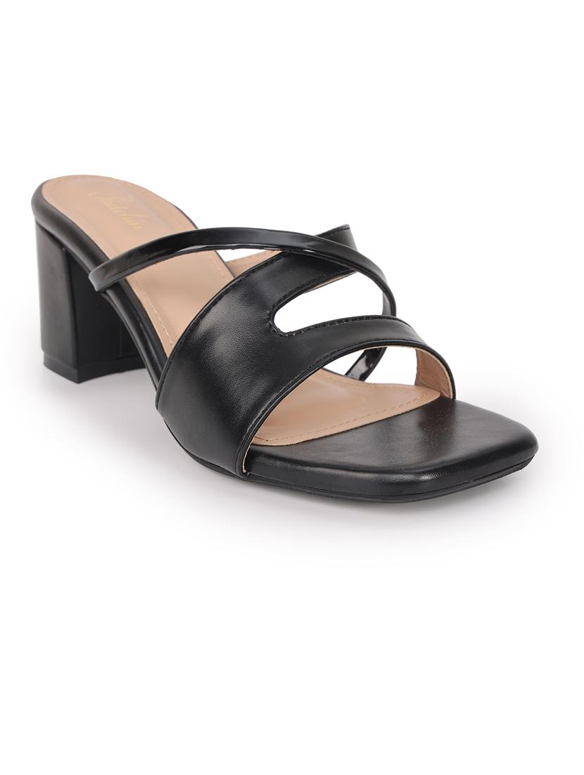 women solid square toe block heel sandal - 21652584 -  Standard Image - 1