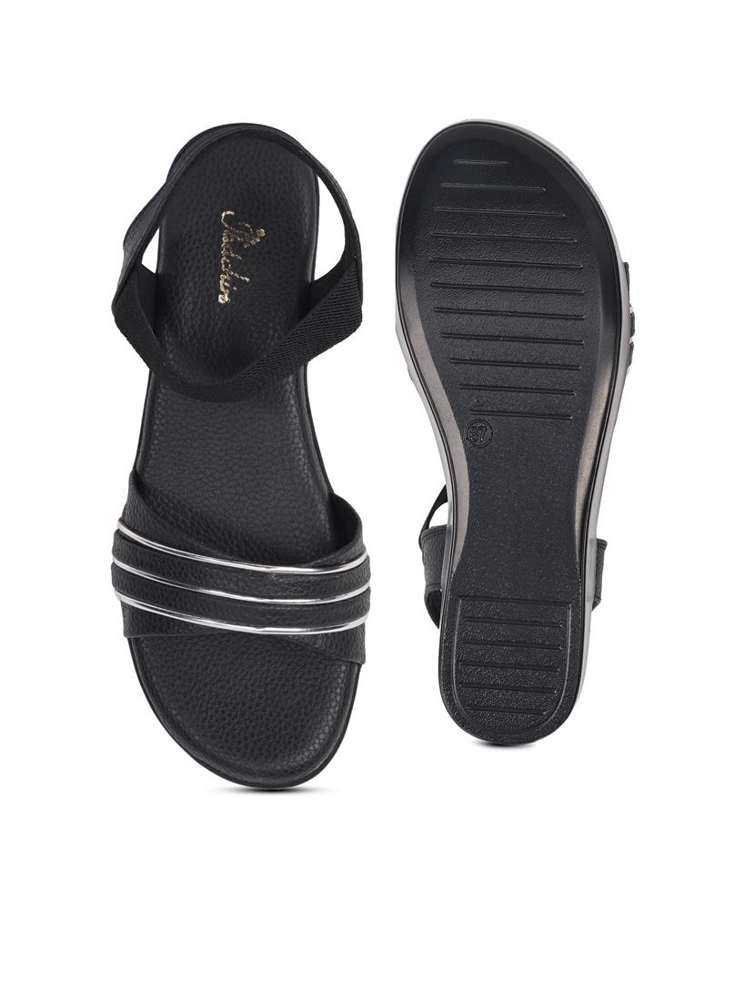 women black back strap wedge - 21652660 - Standard Image - 4