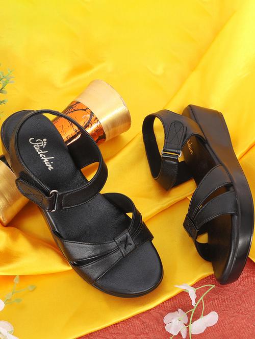 women black back strap wedge - 21652662 - Standard Image - 0