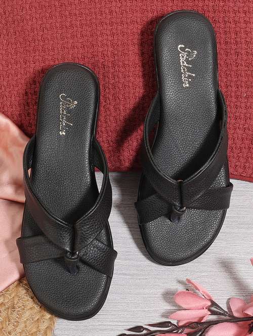 women black slip on wedge