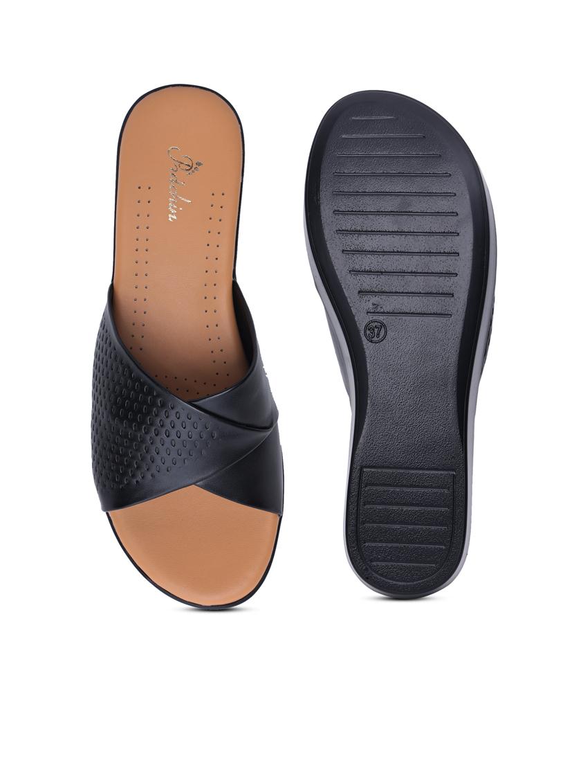 women black slip on wedge - 21652665 - Standard Image - 4