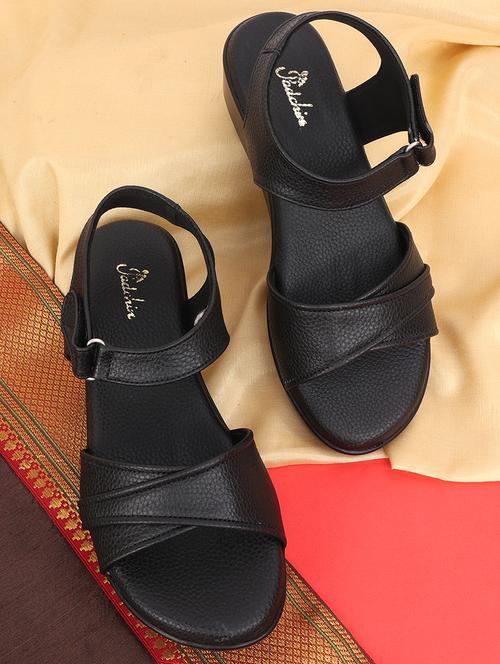 women solid back strap wedge - 21652668 -  Standard Image - 0