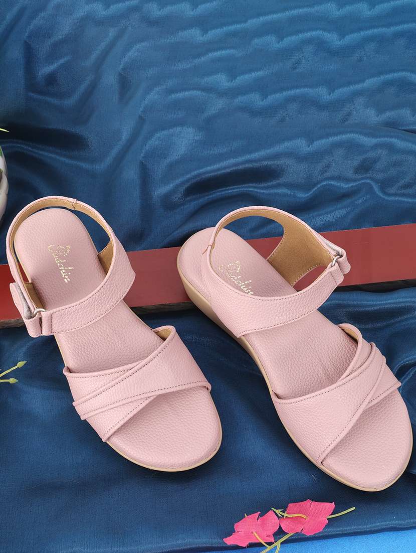 women solid back strap wedge - 21652669 - Zoom Image - 0