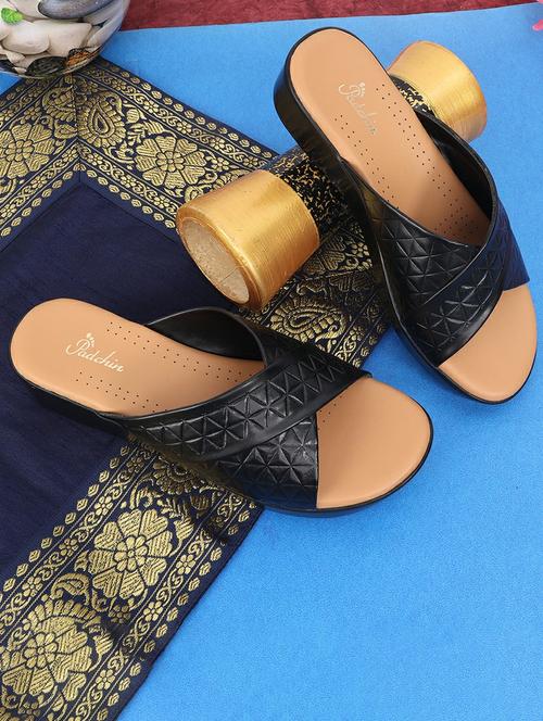 women black slip on wedge - 21652672 - Standard Image - 0