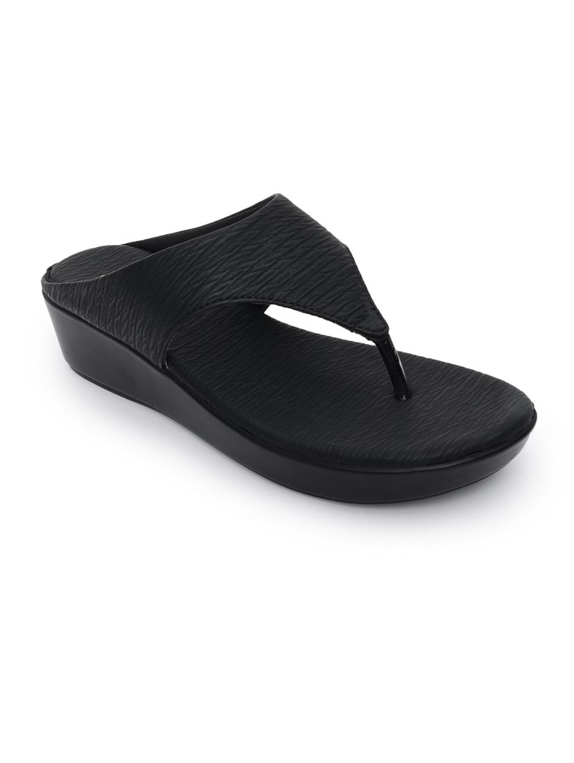 women black slip on wedge - 21652675 -  Standard Image - 1
