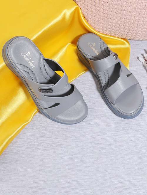 women grey slip on wedge - 21652677 - Standard Image - 0