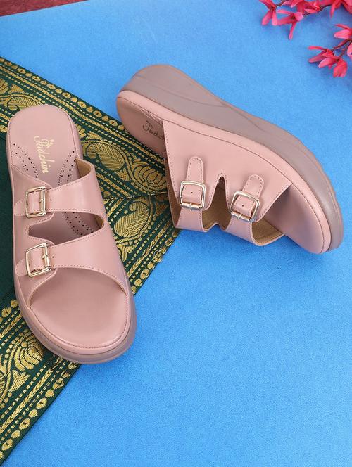 women solid slip on wedge - 21652679 - Standard Image - 0