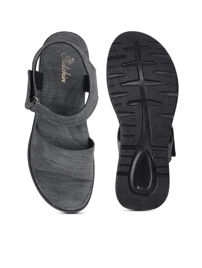women grey back strap wedge - 21652680 - Standard Image - 4