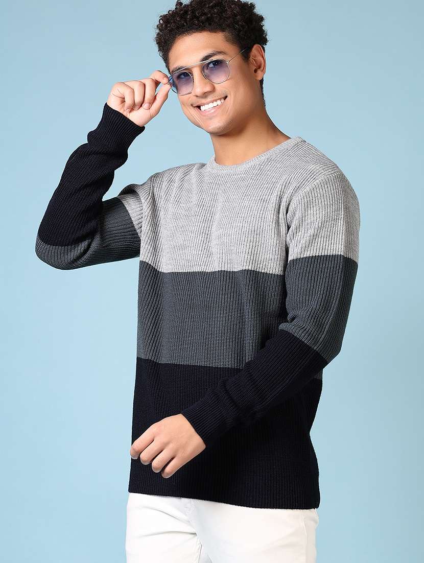 men self design long sleeve pullover - 21652734 -  Standard Image - 1