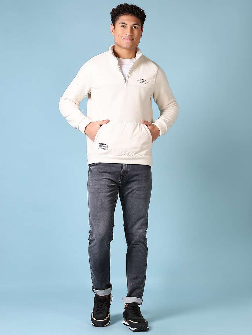 men solid long sleeve sweatshirt - 21652768 -  Standard Image - 4
