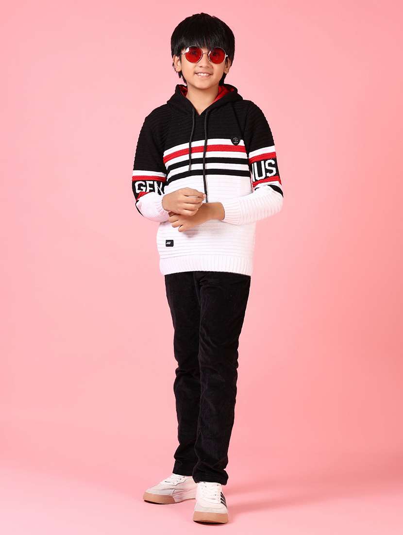 boys self design long sleeve sweater - 21652775 -  Standard Image - 4