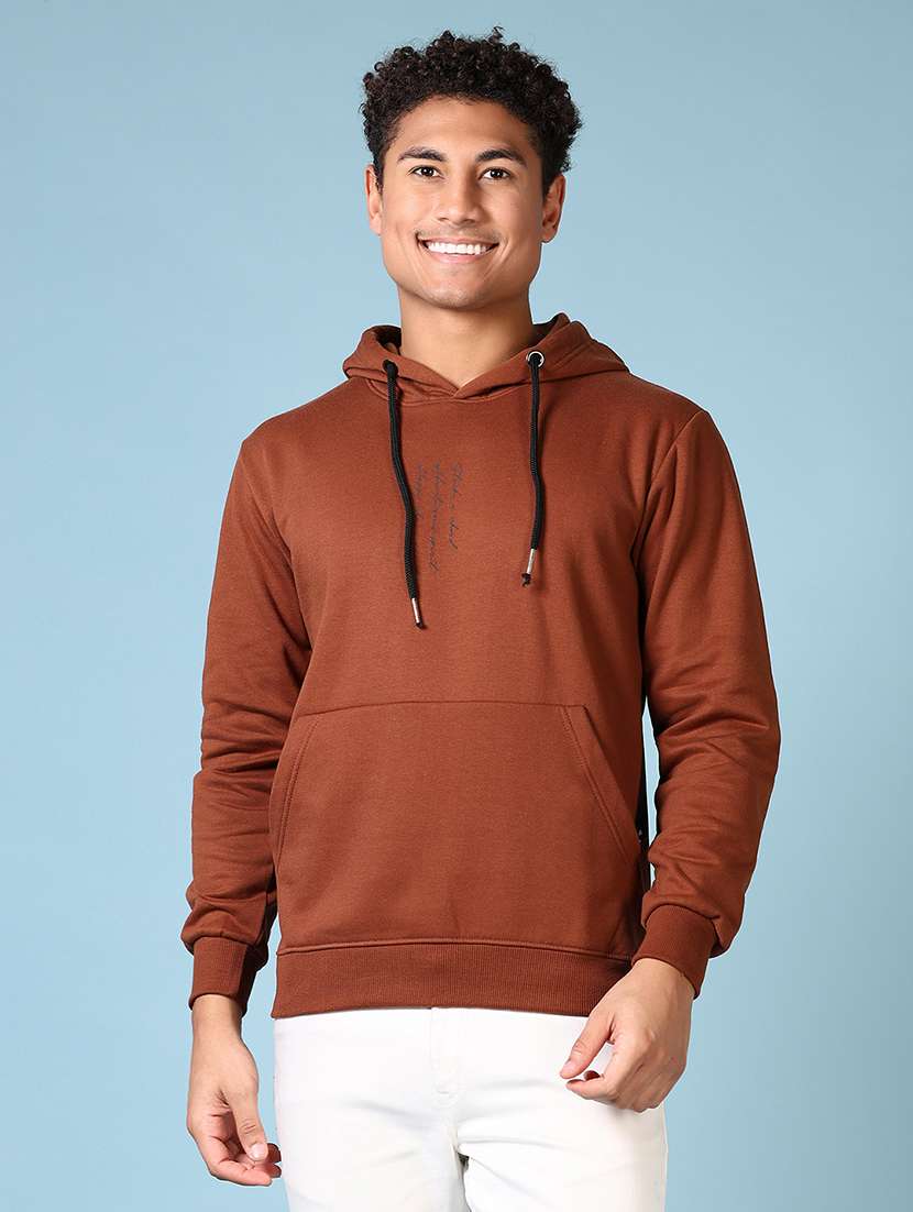 men long sleeves front & back print sweatshirt