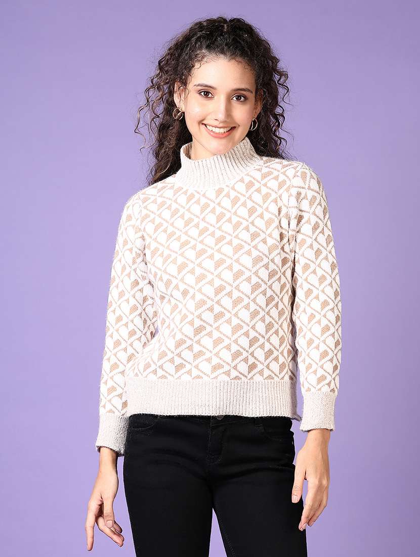 women self design long sleeve pullover