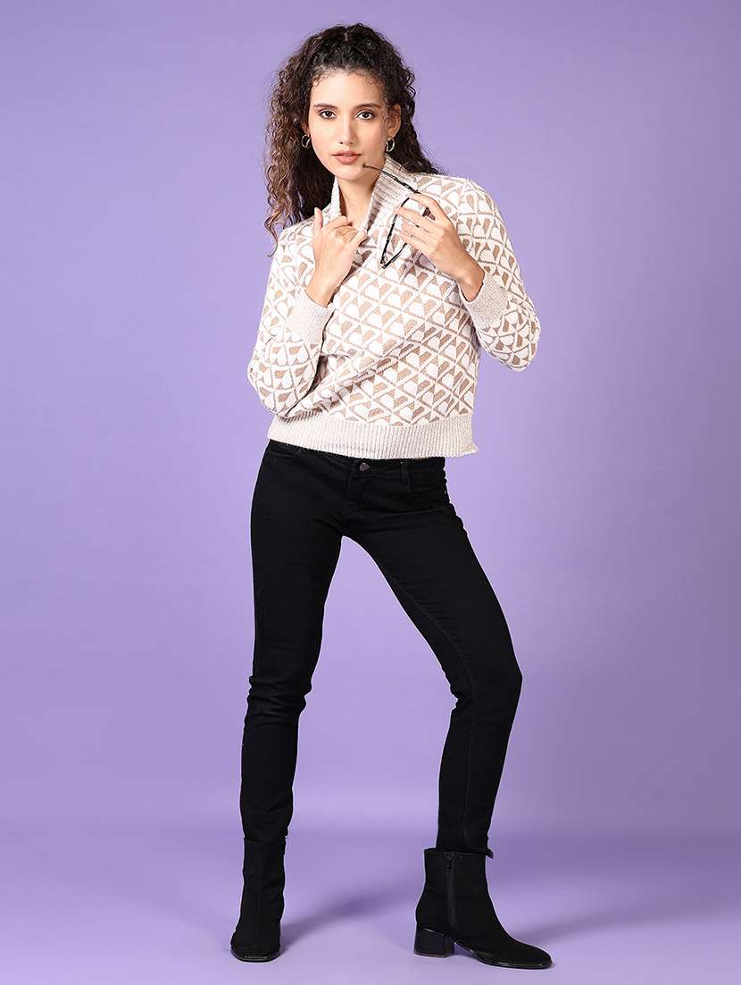 women self design long sleeve pullover - 21652807 -  Standard Image - 4