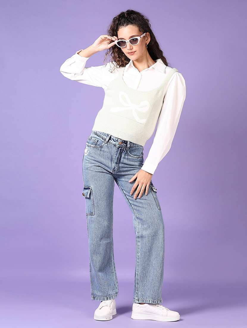 women self designed sleeveless pullover - 21652808 -  Standard Image - 4