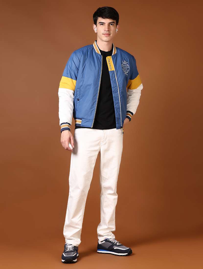 men color blocked long sleeves varsity jacket - 21652812 -  Standard Image - 4