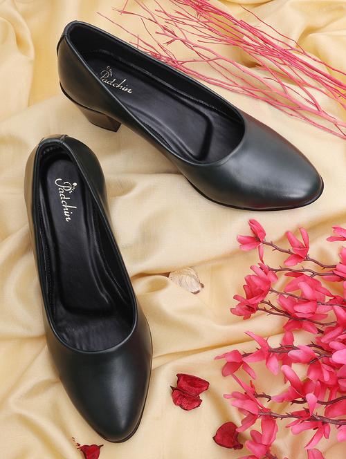 women green solid block heel pump - 21652877 -  Standard Image - 0