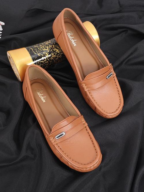 women tan slip on loafer - 21652885 -  Standard Image - 0