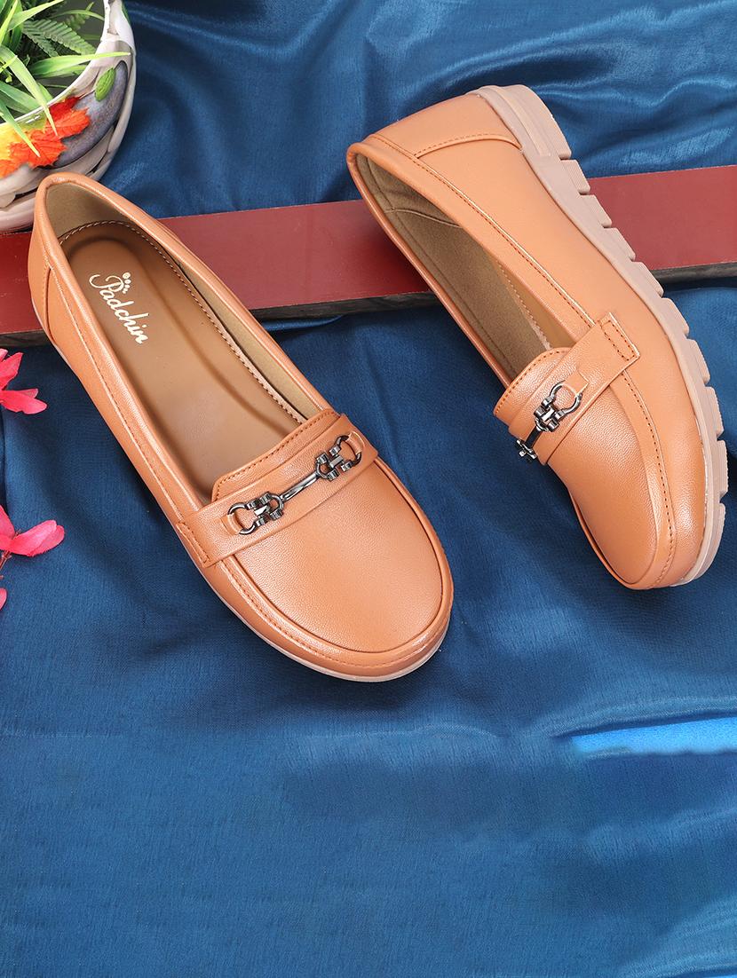 women tan slip on loafer - 21652887 -  Zoom Image - 0
