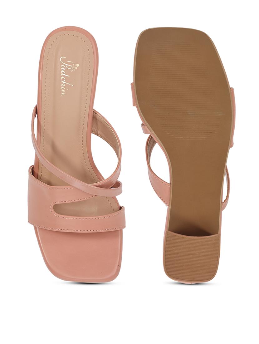 women solid square toe block heel sandal - 21652896 - Standard Image - 4