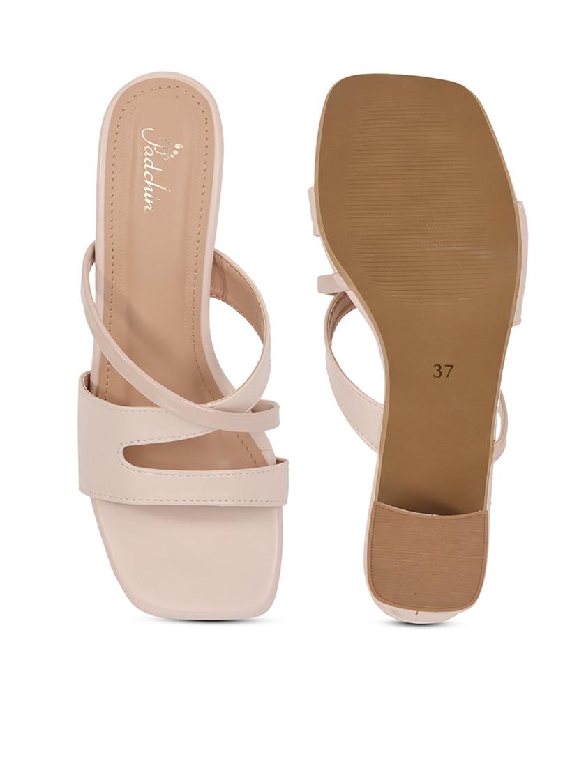women solid square toe block heel sandal - 21652897 - Standard Image - 4