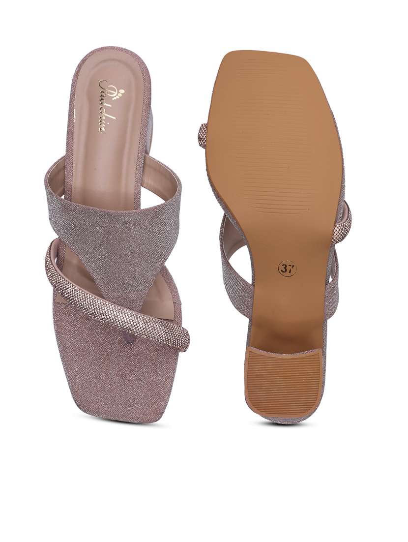 mauve pu slip on sandals - 21652906 -  Standard Image - 4