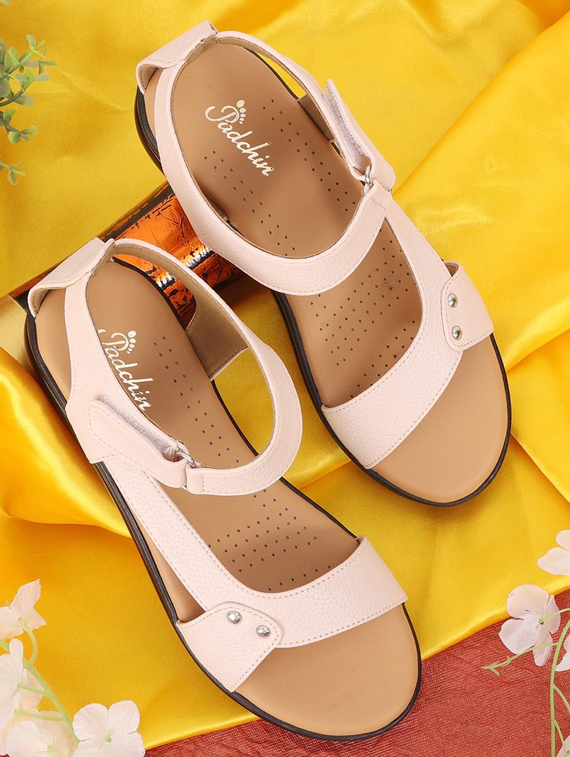 women nude solid ankle strap sandal - 21652912 - Zoom Image - 0