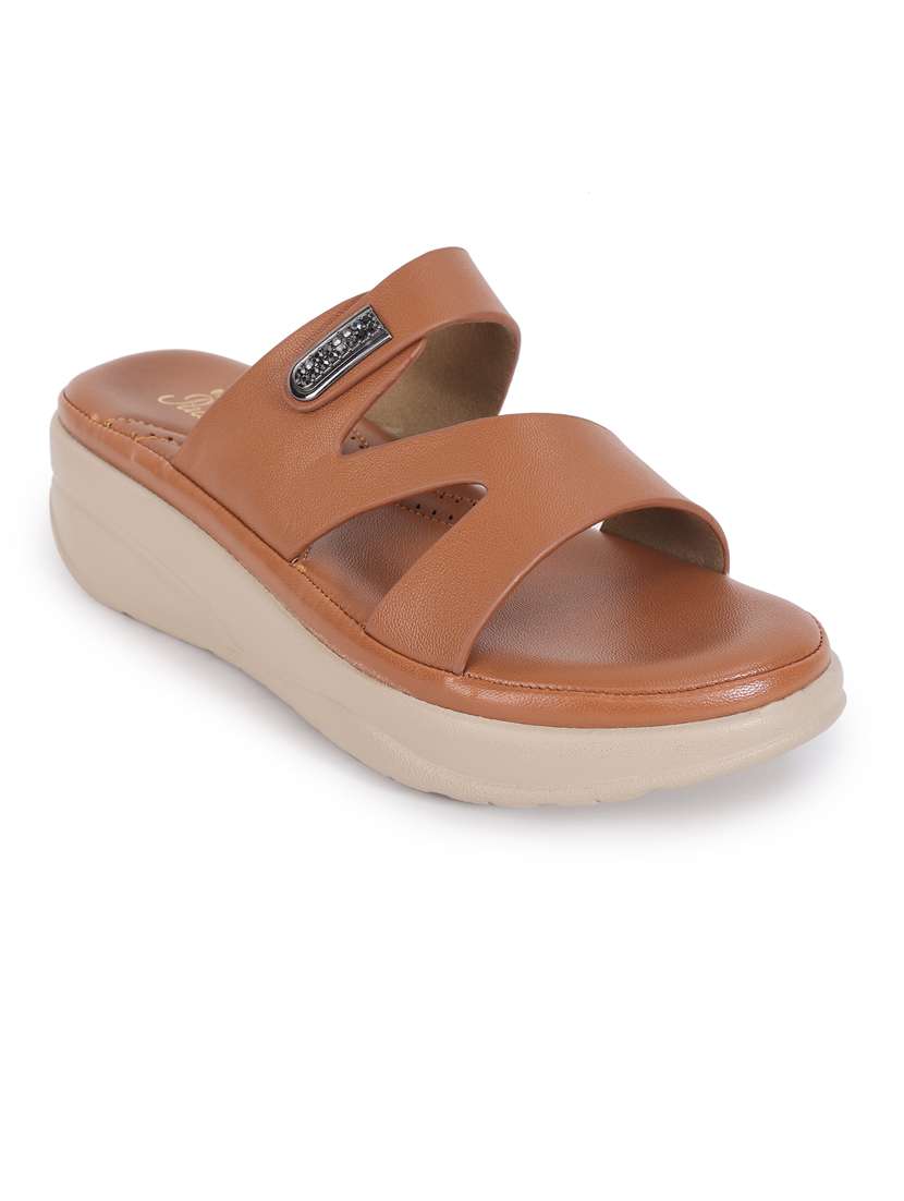 women solid slip on wedge - 21652920 -  Standard Image - 1