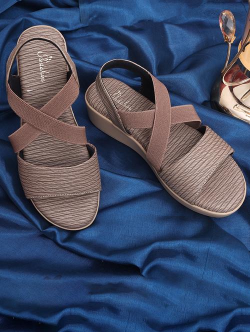 women solid back strap wedge - 21652925 - Standard Image - 0